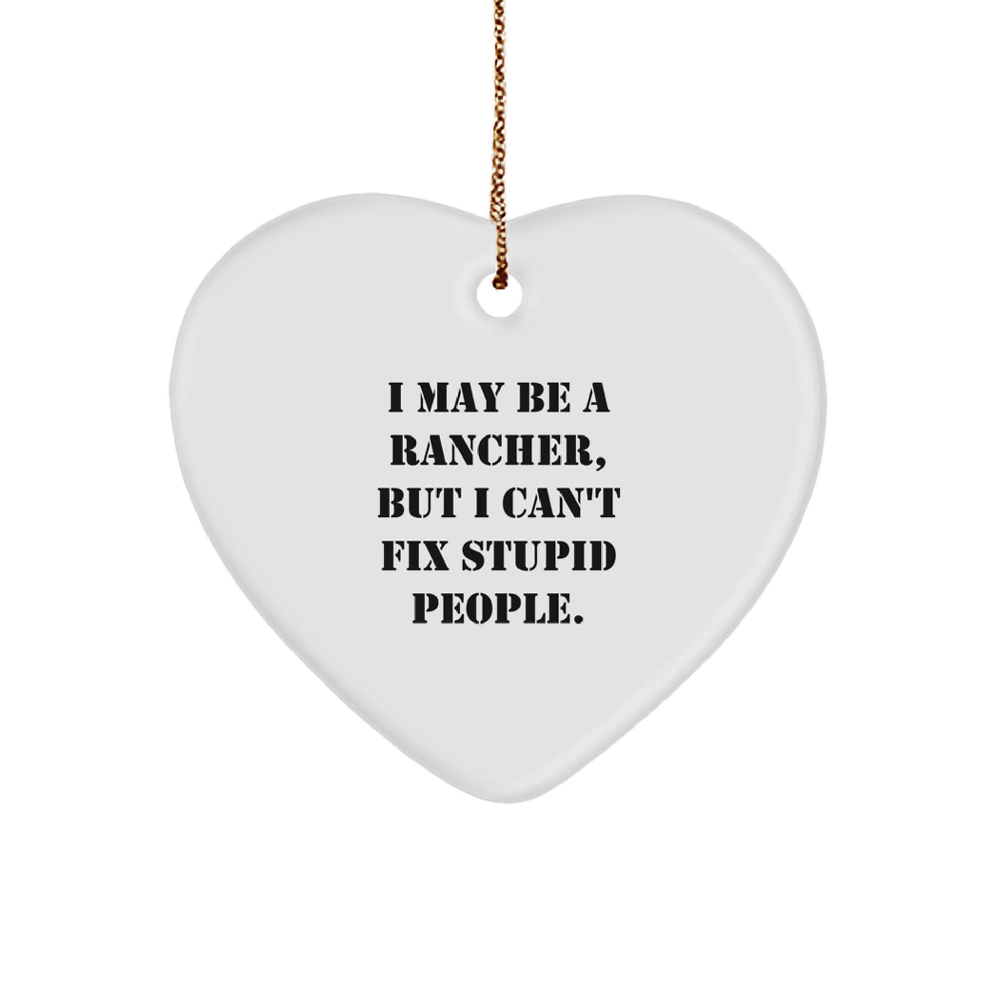 Christmas Gift Heart Ornament for Her Rancher Present - Image 1