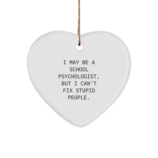 Family Treasure School Psychologist Heart Ornament Christmas Unique Gift - Image 1