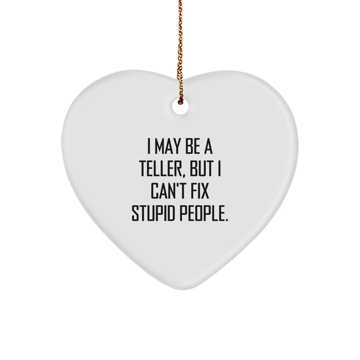 Funny Teller Heart Ornament Gifts from Men to Women for Christmas Unique Teller Friends Coworkers Family - Image 1