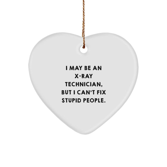 Funny X-Ray Technician Gifts from Men to Friends - Heart Ornament for Christmas Unique Gifts for Coworkers - Image 1