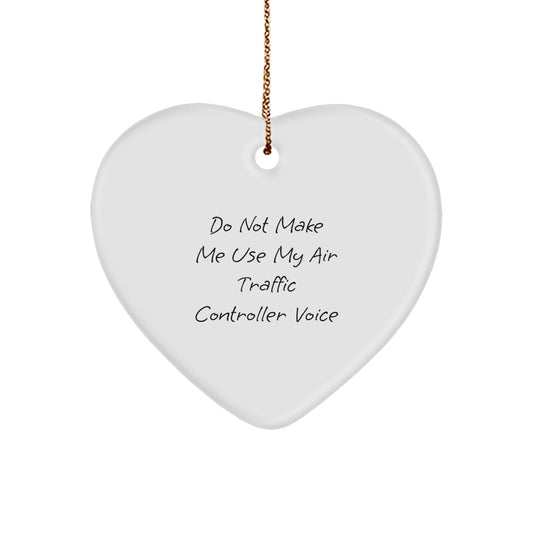 Air Traffic Controller Heart Ornament for Family Treasure Christmas Gift - Image 1