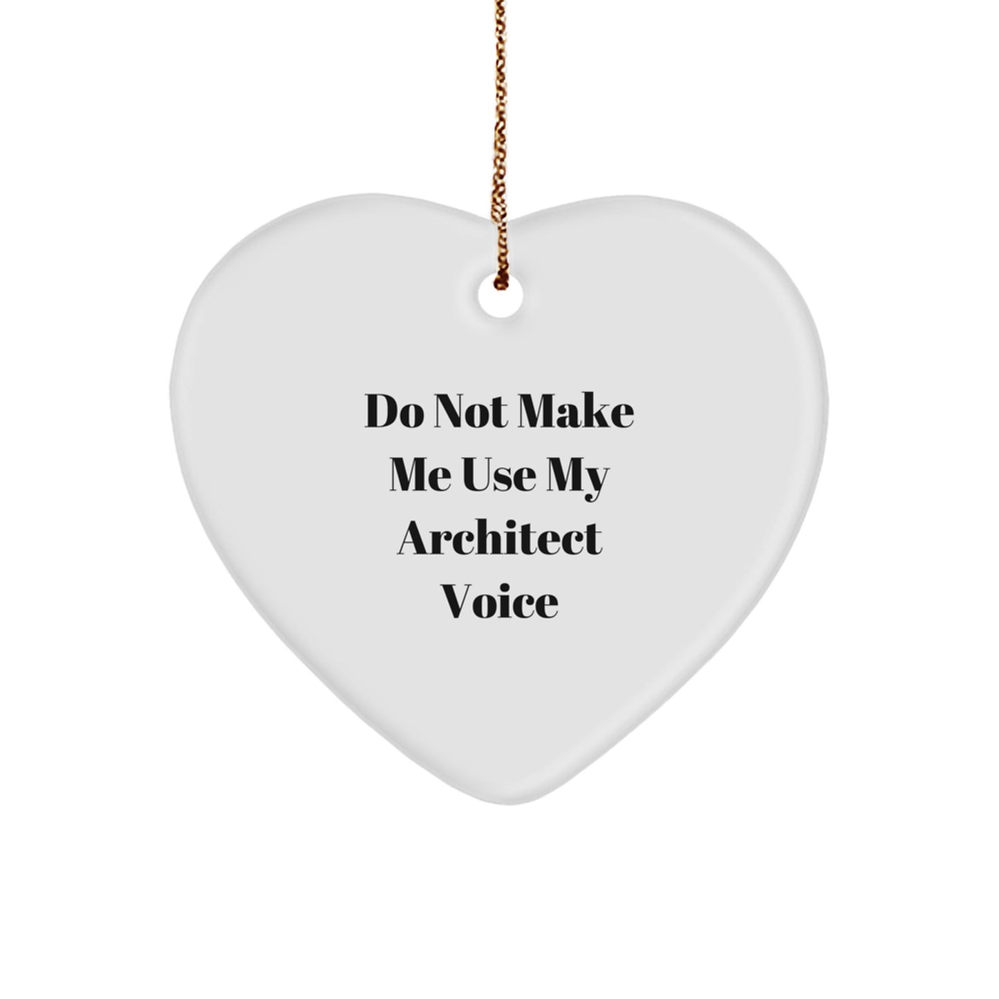 Architect Keepsake Christmas Ornament for Him Heart-Shaped Gift - Image 1