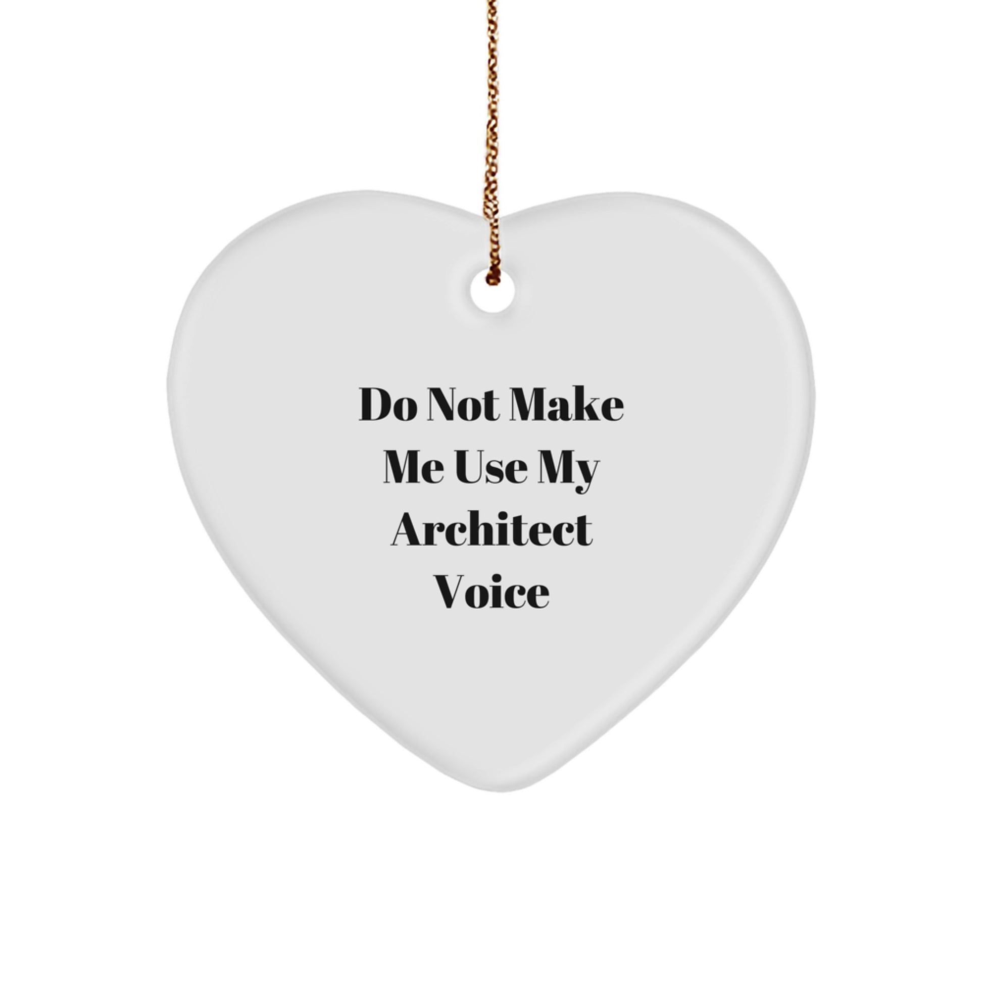 Architect Keepsake Christmas Ornament for Him Heart-Shaped Gift - Image 1