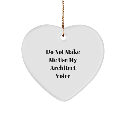 Architect Keepsake Christmas Ornament for Him Heart-Shaped Gift - Image 1