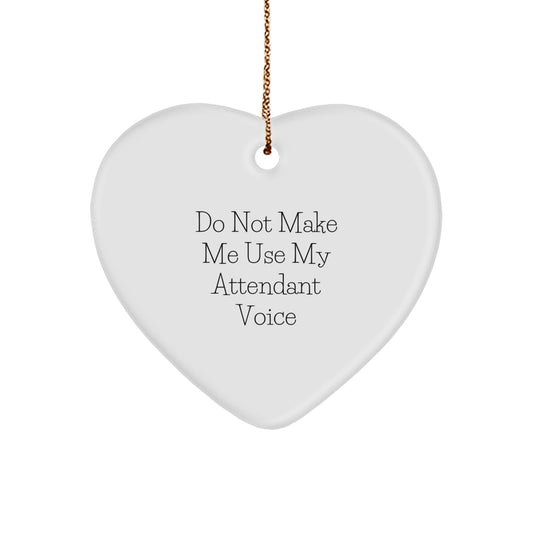 Funny Attendant Gifts from Men Christmas Unique Heart Ornament for Attendant - Image 1