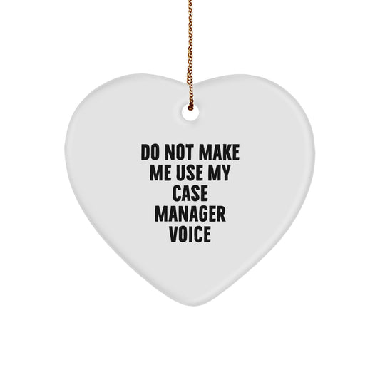 Funny Case Manager Gifts for Christmas Unique Ideas with Heart Ornament from Friends or Family to Coworkers - Image 1