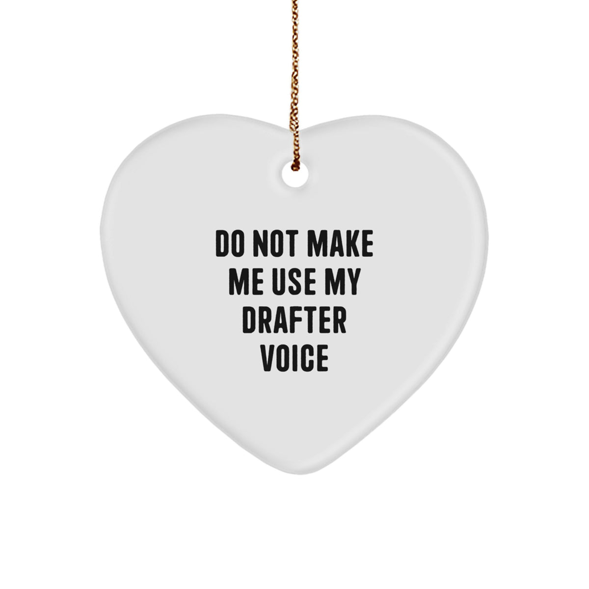 Favorite Drafter Heart Ornament for Kids Christmas Gift - Image 1