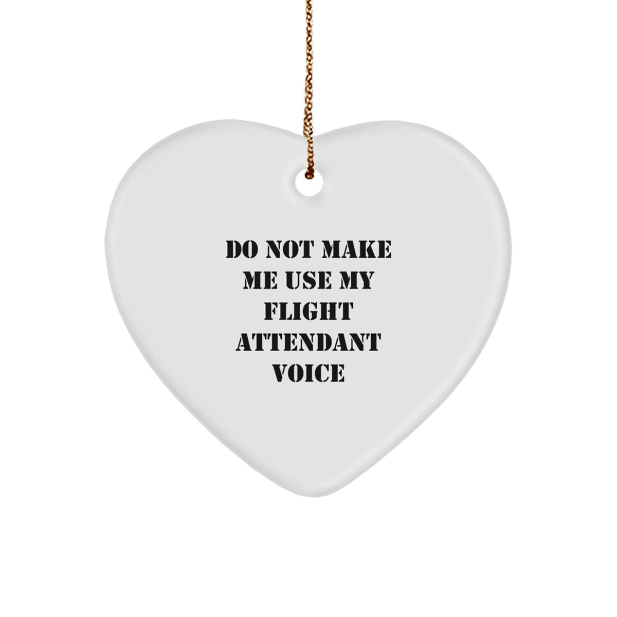 Favorite Flight Attendant Christmas Ornament Gift - Heart Quote for Kids - Image 1