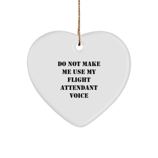 Favorite Flight Attendant Christmas Ornament Gift - Heart Quote for Kids - Image 1