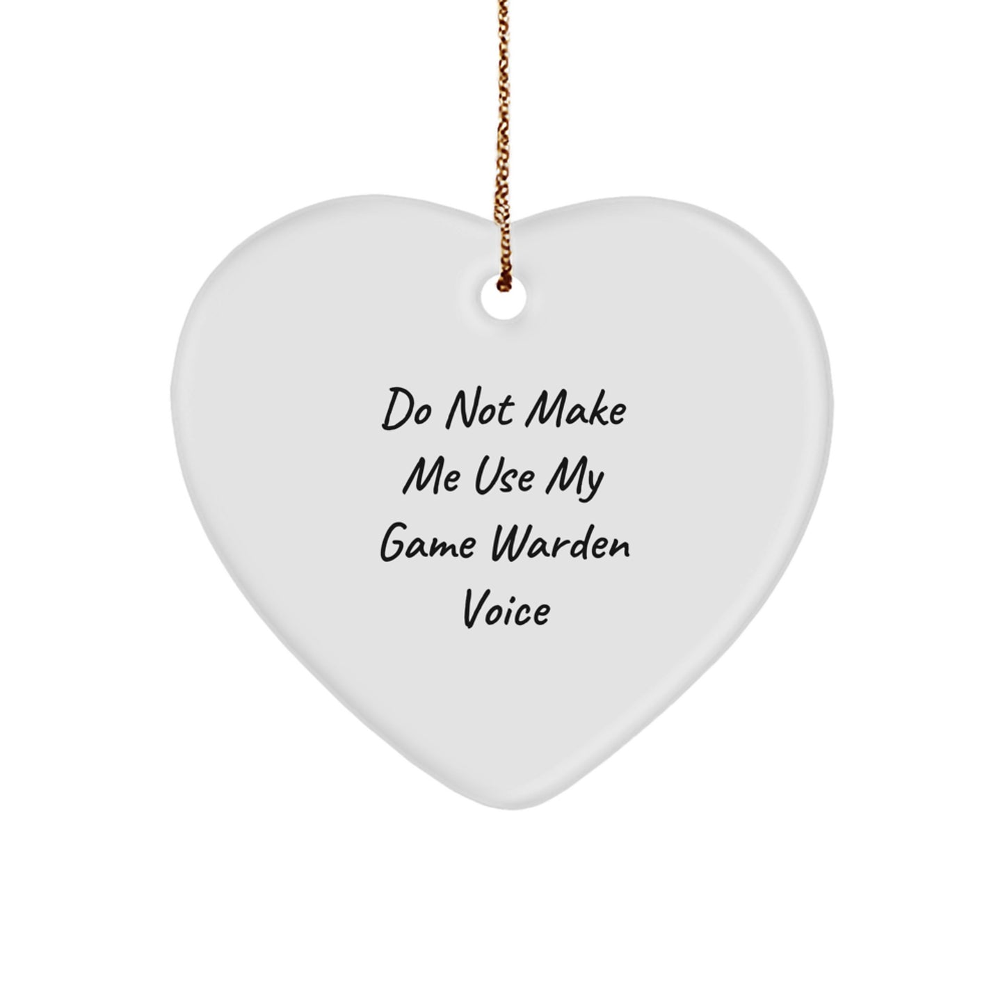 Christmas Gift for Teens Surprise Game Warden Heart Ornament - Image 1