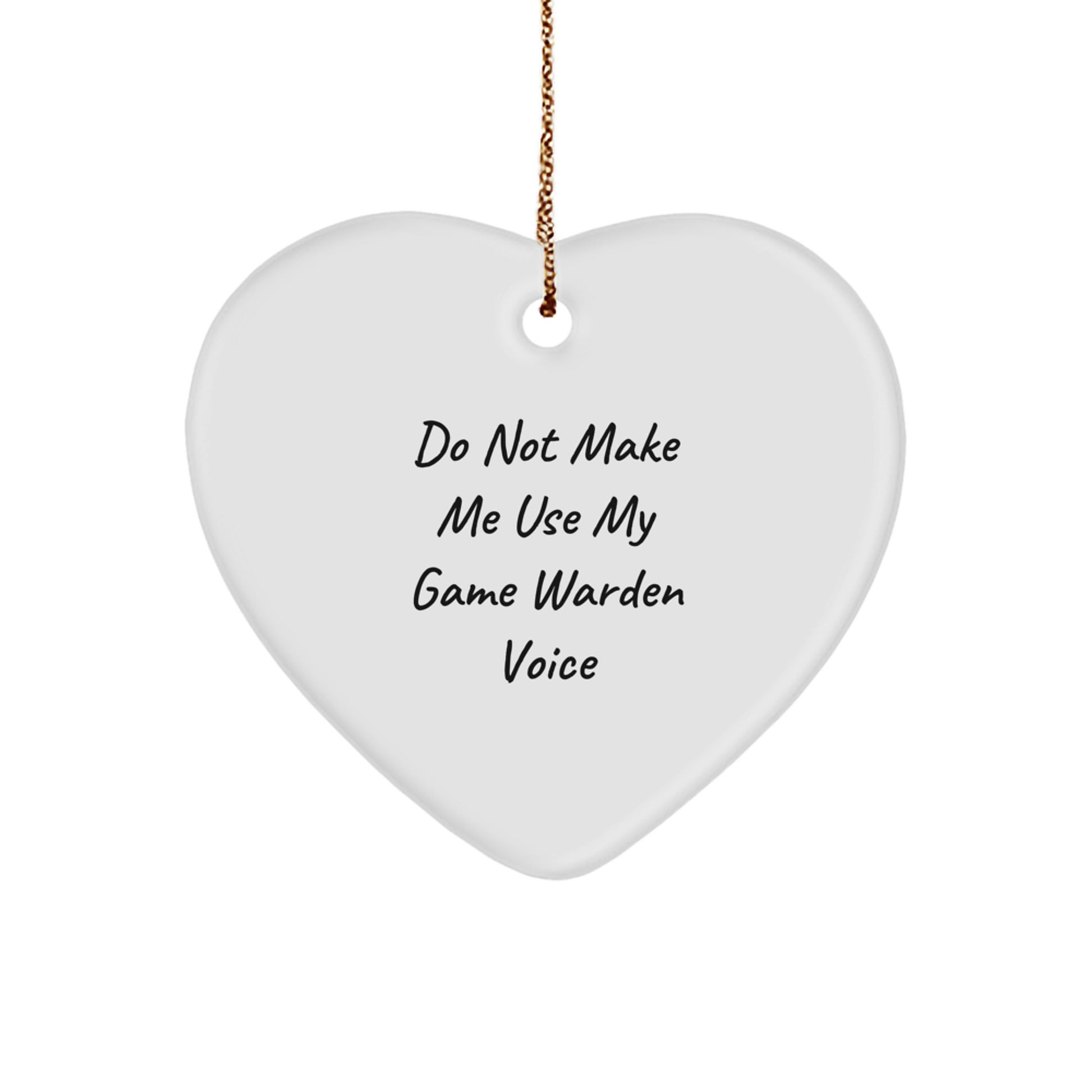Christmas Gift for Teens Surprise Game Warden Heart Ornament - Image 1