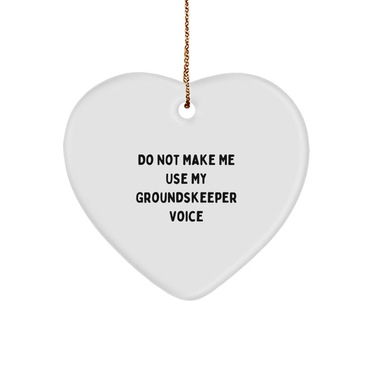 Christmas Ornament Gift Favorite Groundskeeper Heart Keepsake - Do Not - Image 1