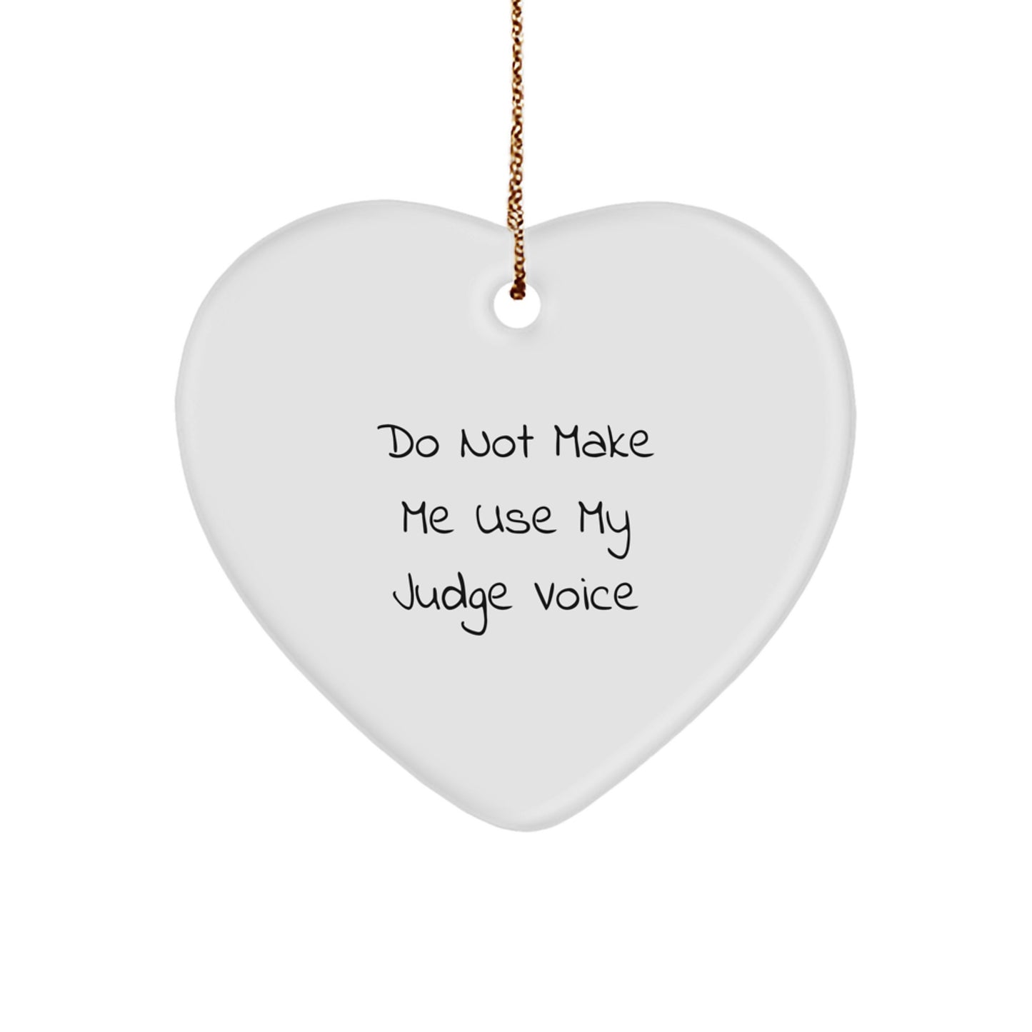 Funny Judge Heart Ornament Gifts from Friends - Judge Christmas Unique Ornaments for Men and Women - Image 1