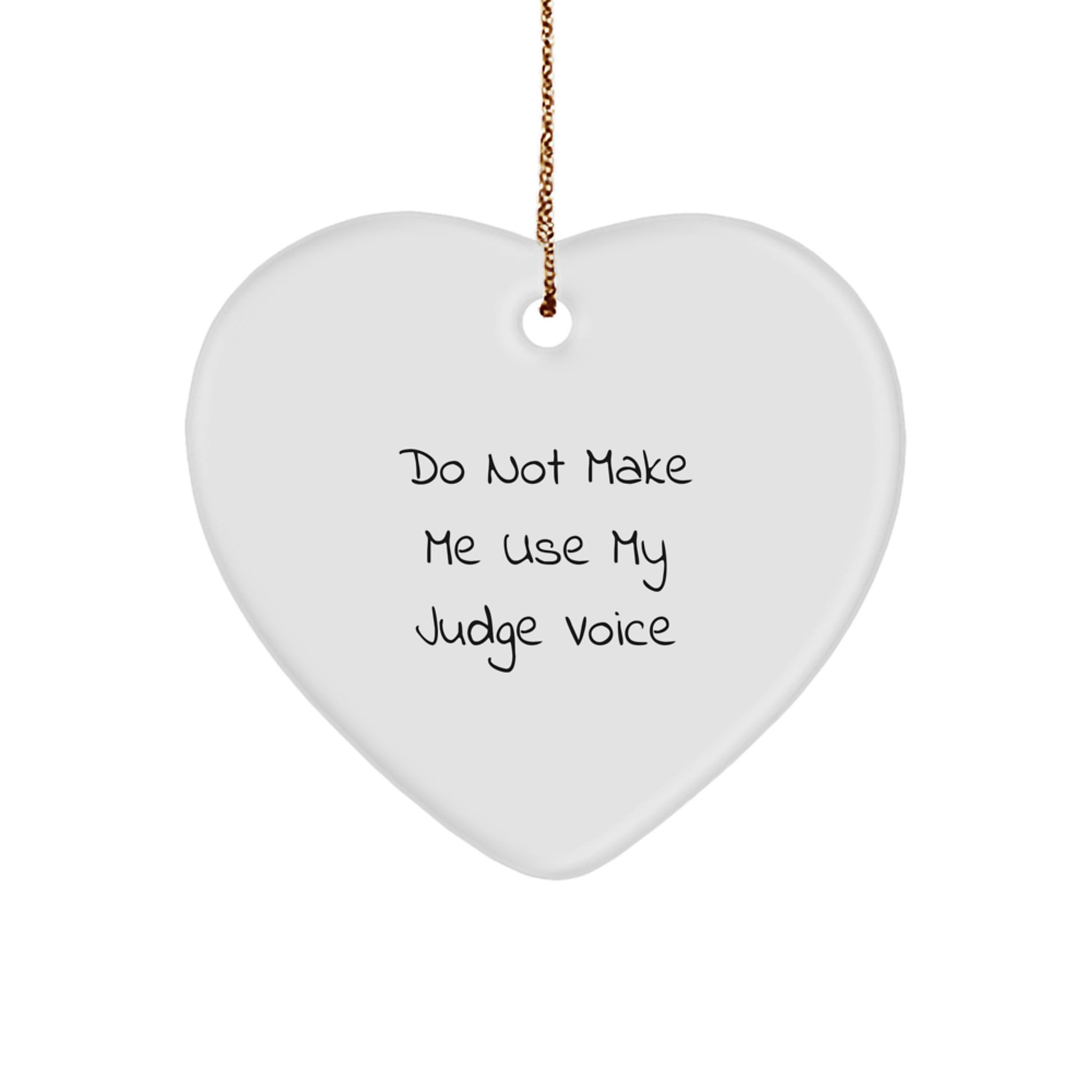 Funny Judge Heart Ornament Gifts from Friends - Judge Christmas Unique Ornaments for Men and Women - Image 1