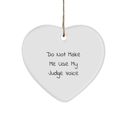 Funny Judge Heart Ornament Gifts from Friends - Judge Christmas Unique Ornaments for Men and Women - Image 1
