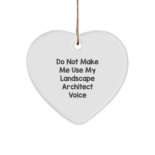 Landscape Architect Heart Ornament for a Best Friend Christmas Gift - Image 1