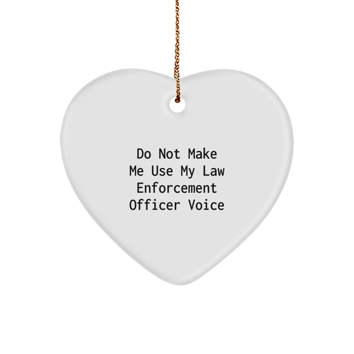 Law Enforcement Officer Heart Ornament Gift for Neighbors – Christmas - Image 1