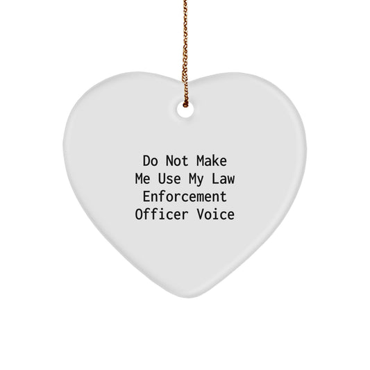 Law Enforcement Officer Heart Ornament Gift for Neighbors – Christmas - Image 1