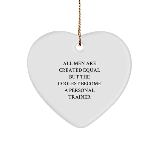 Funny Personal Trainer Gifts, Heart Ornament for Men, Gifts from Friends, Christmas Unique Gifts for Personal Trainer - Image 1