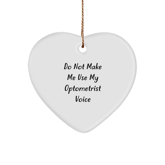 Optometrist Heart Christmas Ornament Gift for Coworkers – MDF, Finish - Image 1