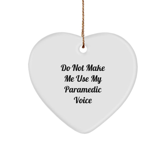 Sassy Paramedic Heart Ornament for Friends Novelty Christmas Gift - Image 1