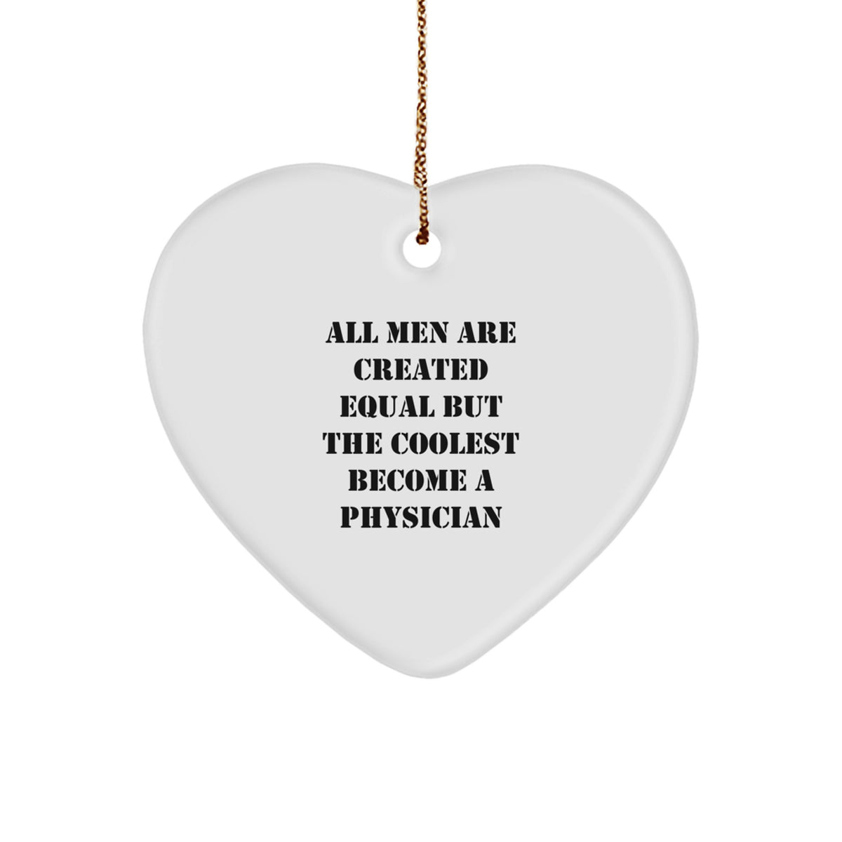 Physician Keepsake Christmas Ornament for Him Gift - Image 1