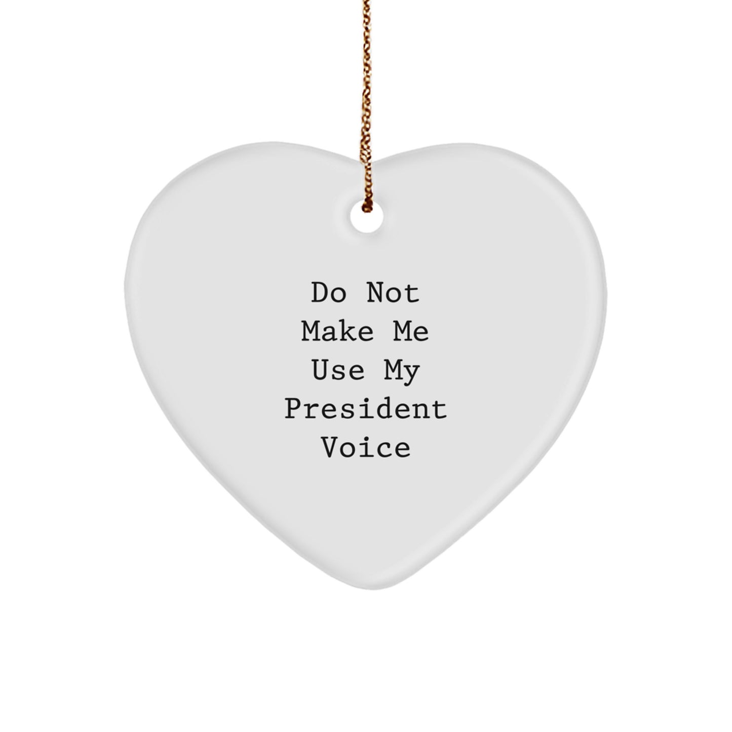 President Heart Ornament for Family Treasure Holiday Christmas Gift - Image 1