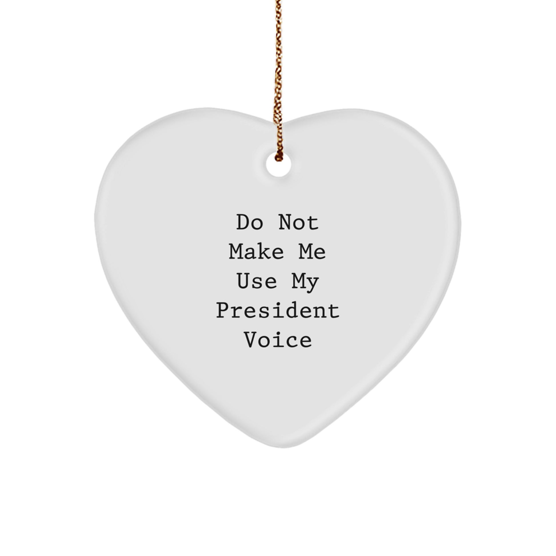 President Heart Ornament for Family Treasure Holiday Christmas Gift - Image 1