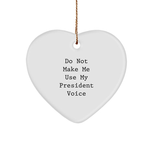 President Heart Ornament for Family Treasure Holiday Christmas Gift - Image 1