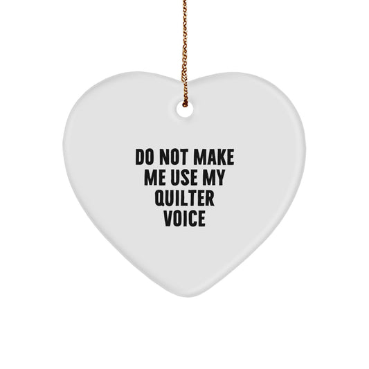 Quilter Heart Ornament for a Best Friend Companion Christmas Gift - Image 1