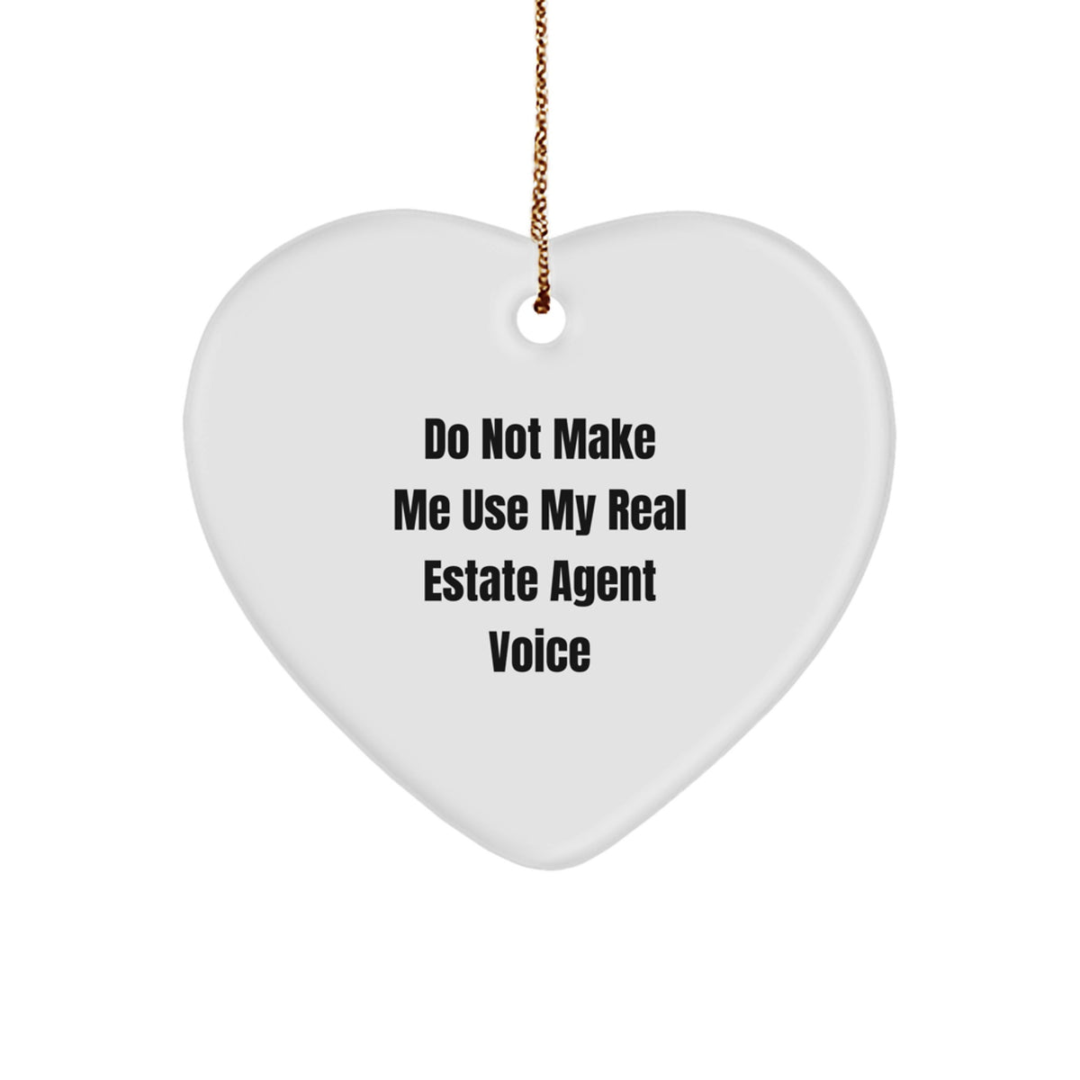 Real Estate Agent Heart Ornament for Family Treasure Christmas Gift - Image 1