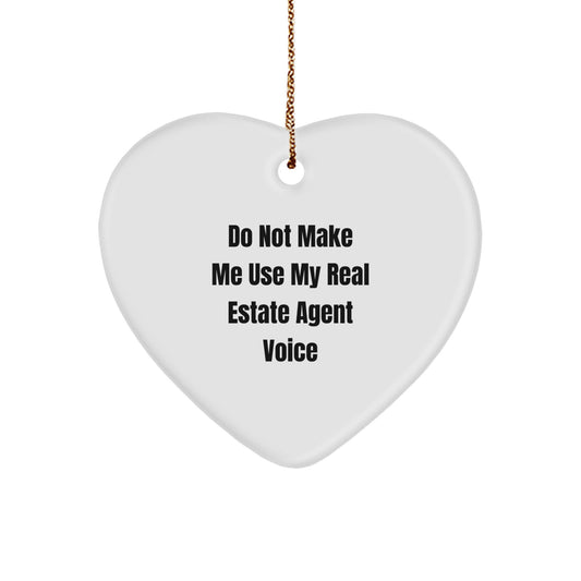 Real Estate Agent Heart Ornament for Family Treasure Christmas Gift - Image 1