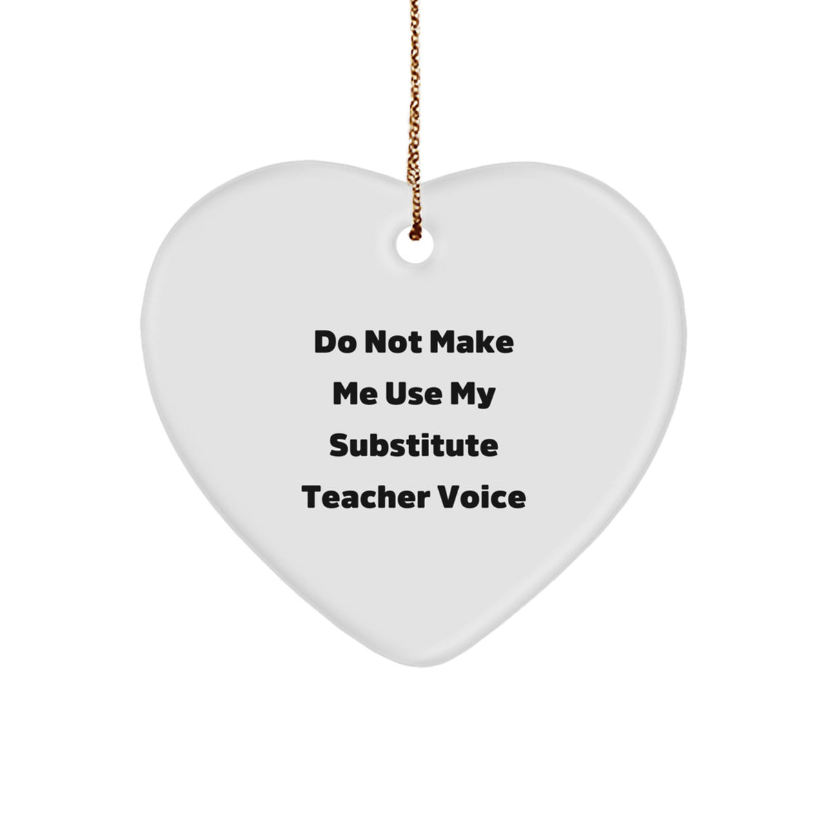 Christmas Gift for Her – Substitute Teacher Heart Ornament Present - Image 1