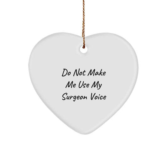 Funny Surgeon Gifts from Friends or Family for a Surgeon Heart Ornament Christmas Unique Decoration - Image 1