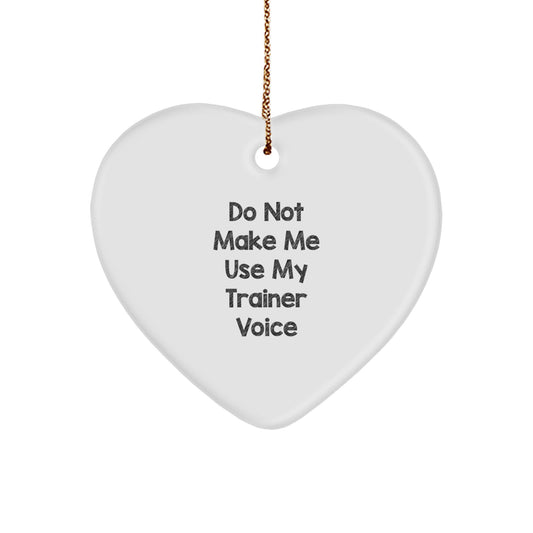 Christmas Gift Heart Ornament for Her Trainer Present - Image 1