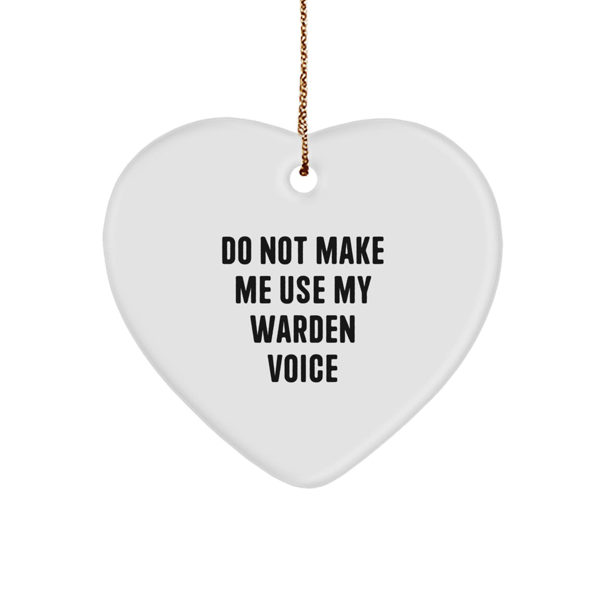 Warden Heart Ornament for Coworkers – Christmas Special Gift - Image 1