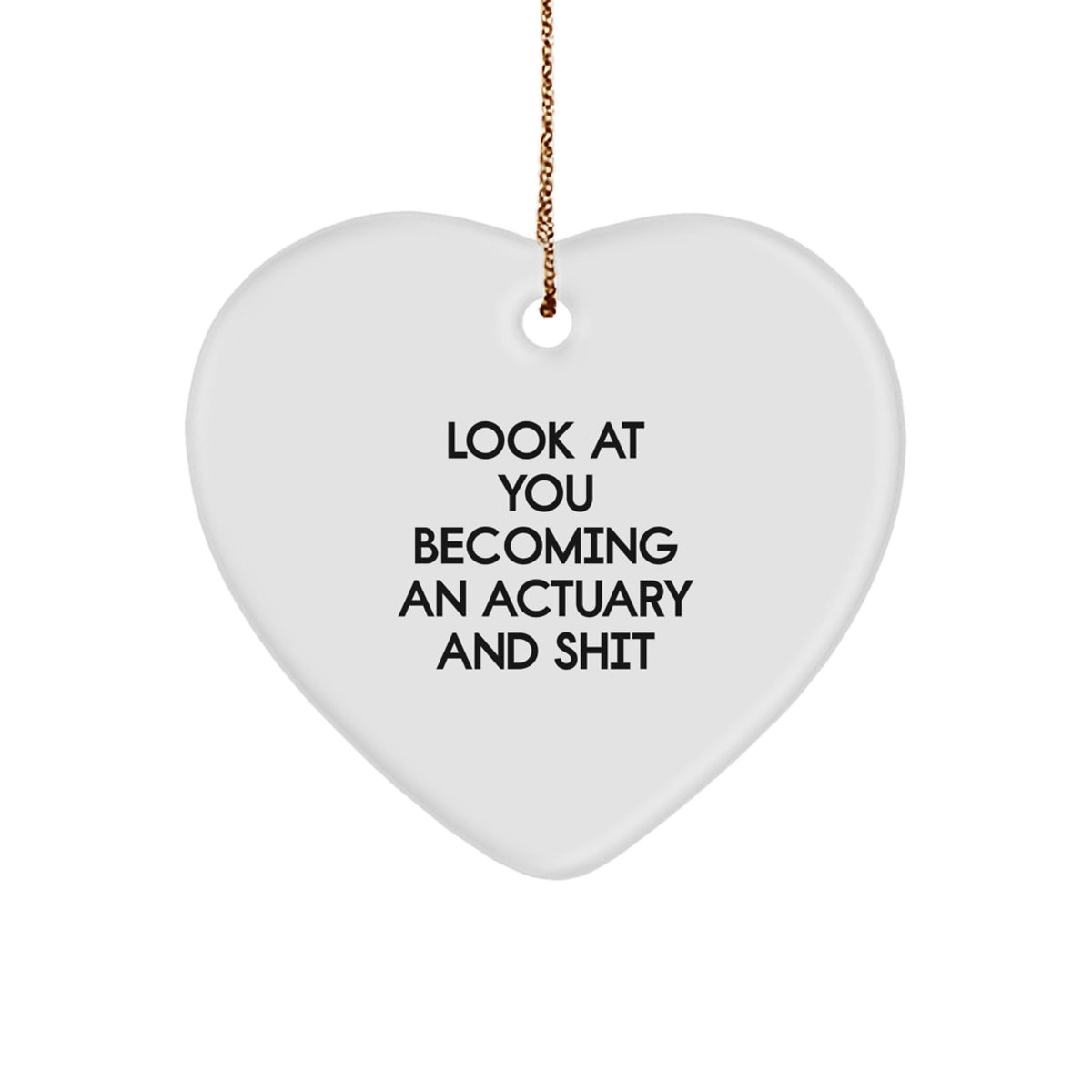 Christmas Gift for Teens Surprise Actuary Heart Ornament - Image 1