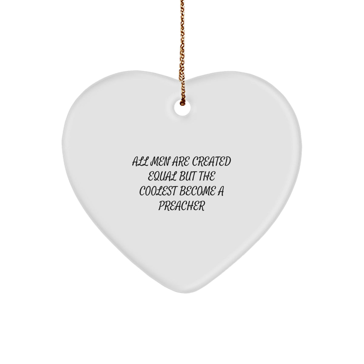 Funny Preacher Gifts for Men - Heart Ornament with Inspirational Quote - Christmas Unique Gifts from Friends to Preacher - Image 1
