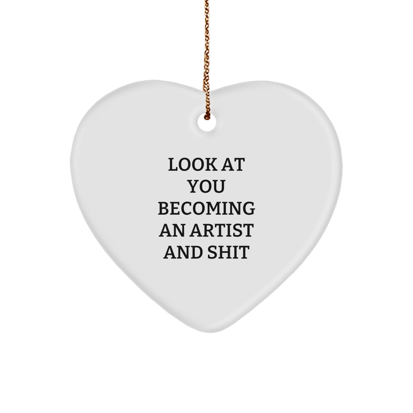 Artist Heart Ornament Keepsake for Him Christmas Unique Gift – Look At You - Image 1