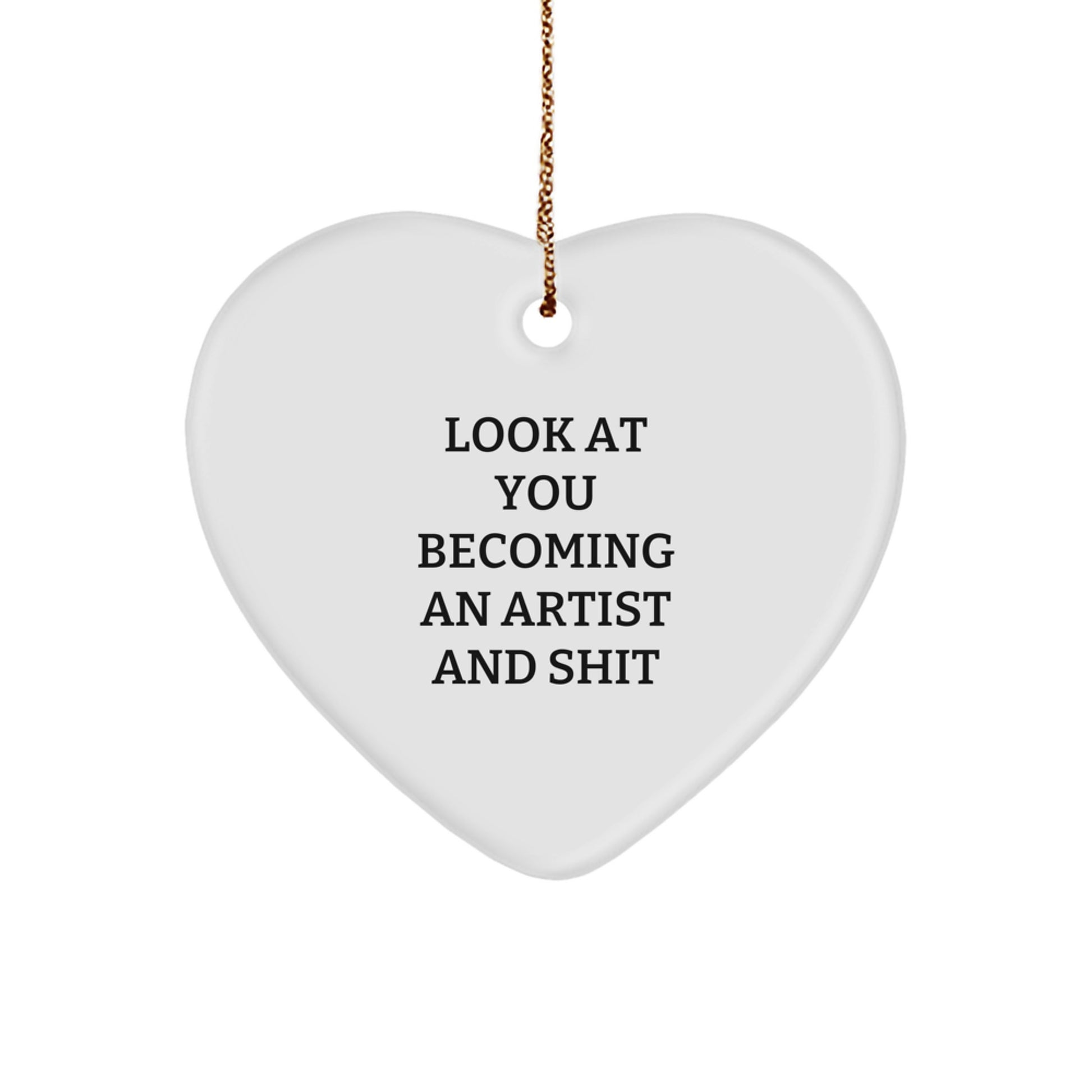 Artist Heart Ornament Keepsake for Him Christmas Unique Gift – Look At You - Image 1