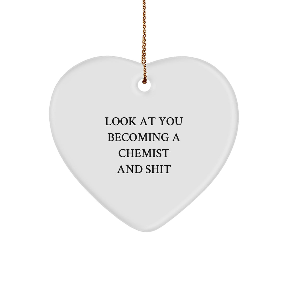 Christmas Gift Funny Chemist Christmas Ornament for Her - Look At You - Image 1