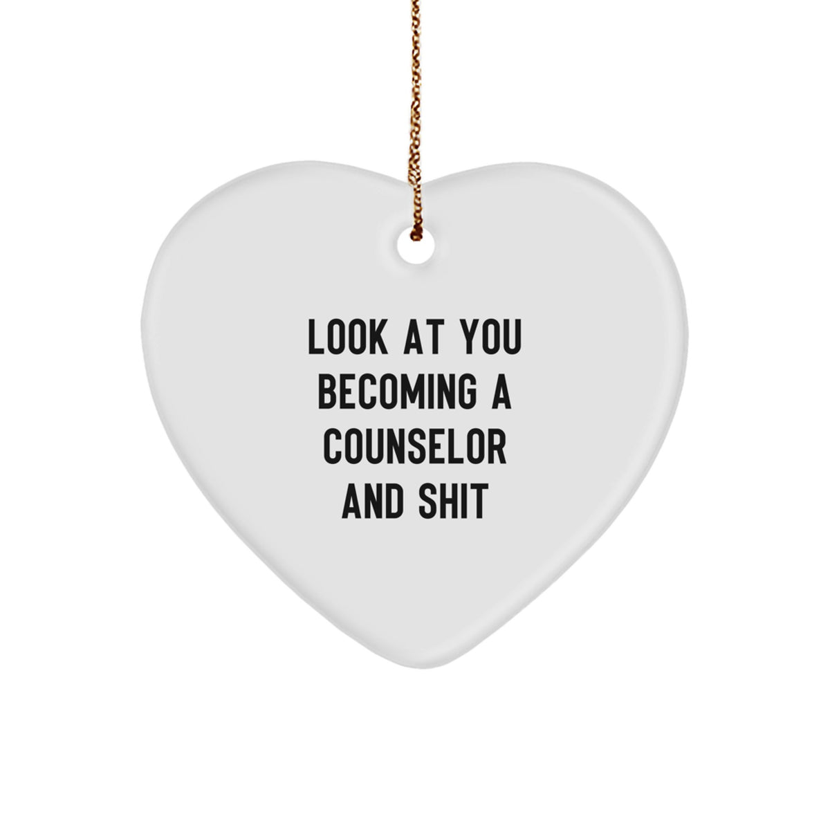 Christmas Gift for Her Counselor Heart Ornament Present Surprise - Image 1