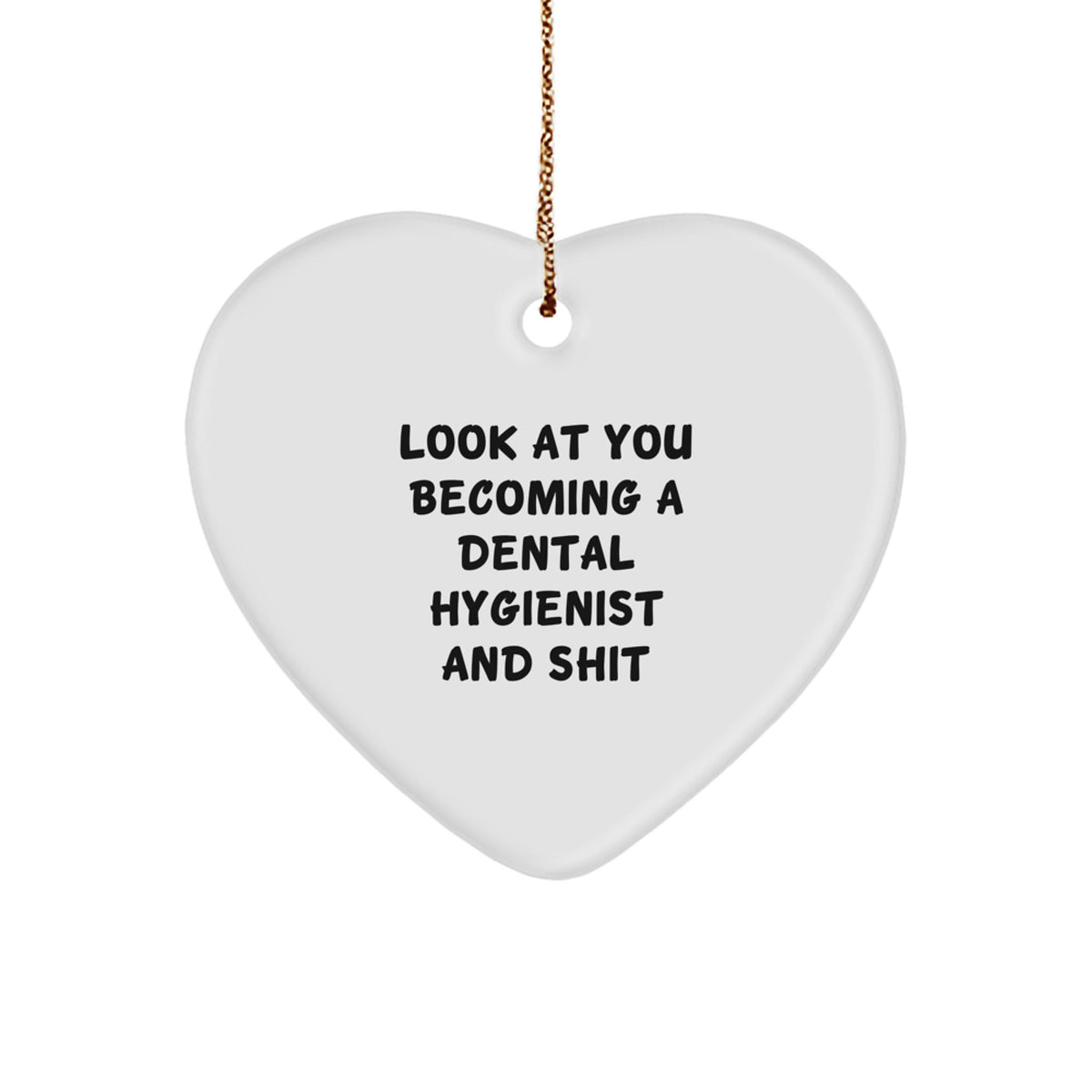 Christmas Gift for Her Dental Hygienist Heart Ornament Present - Image 1