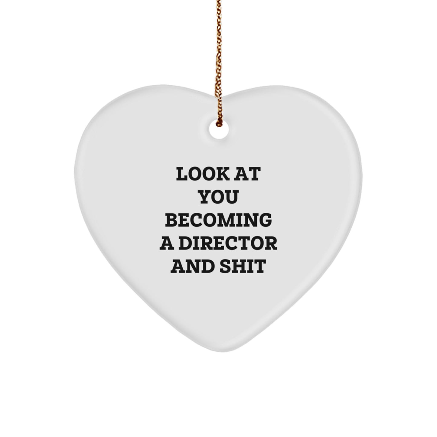 Funny Director Heart Ornament Gifts from Friends for Director, Unique Christmas Unique Gifts for Him, Heart Shaped Ornament - Image 1