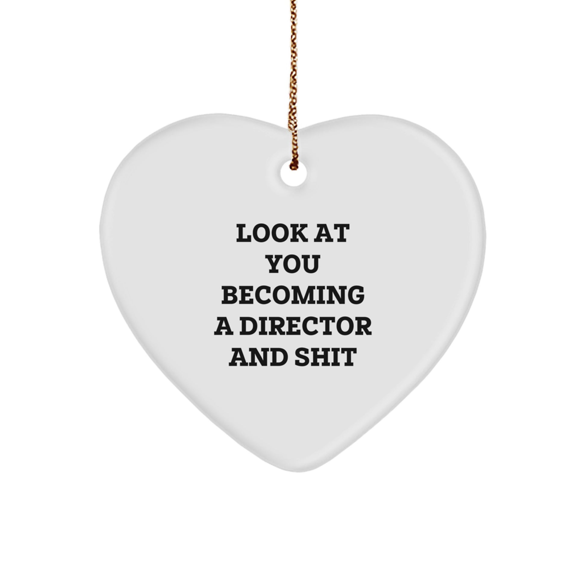 Funny Director Heart Ornament Gifts from Friends for Director, Unique Christmas Unique Gifts for Him, Heart Shaped Ornament - Image 1