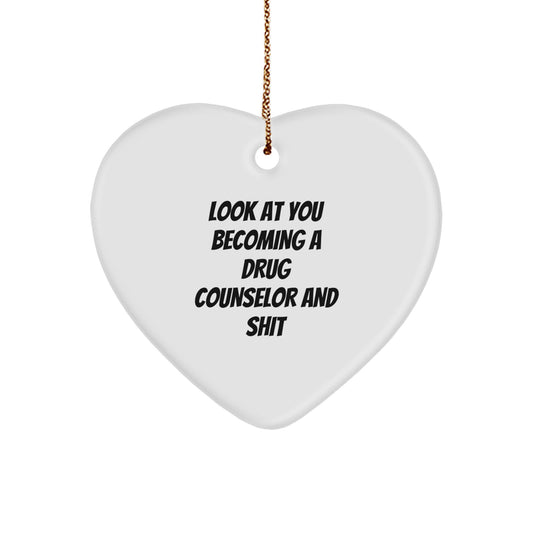 Christmas Ornament Gift Hilarious Drug Counselor Keepsake - Look At You - Image 1