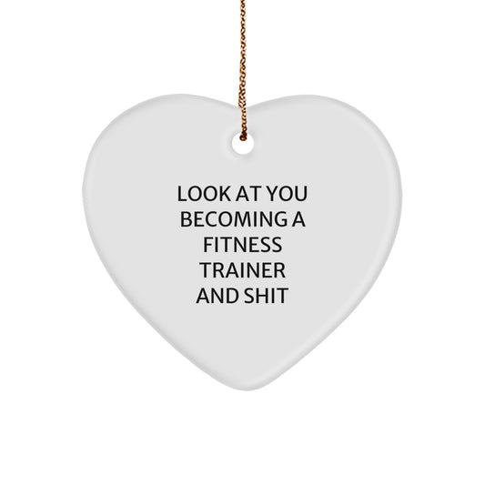 Sassy Fitness Trainer Christmas Ornament Novelty for Friends Gift - Image 1