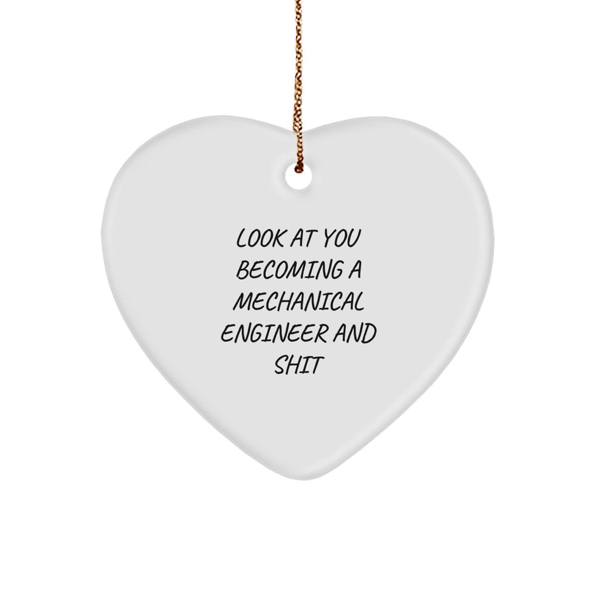 Mechanical Engineer Heart Ornament for Coworkers Idea Christmas Gift - Image 1