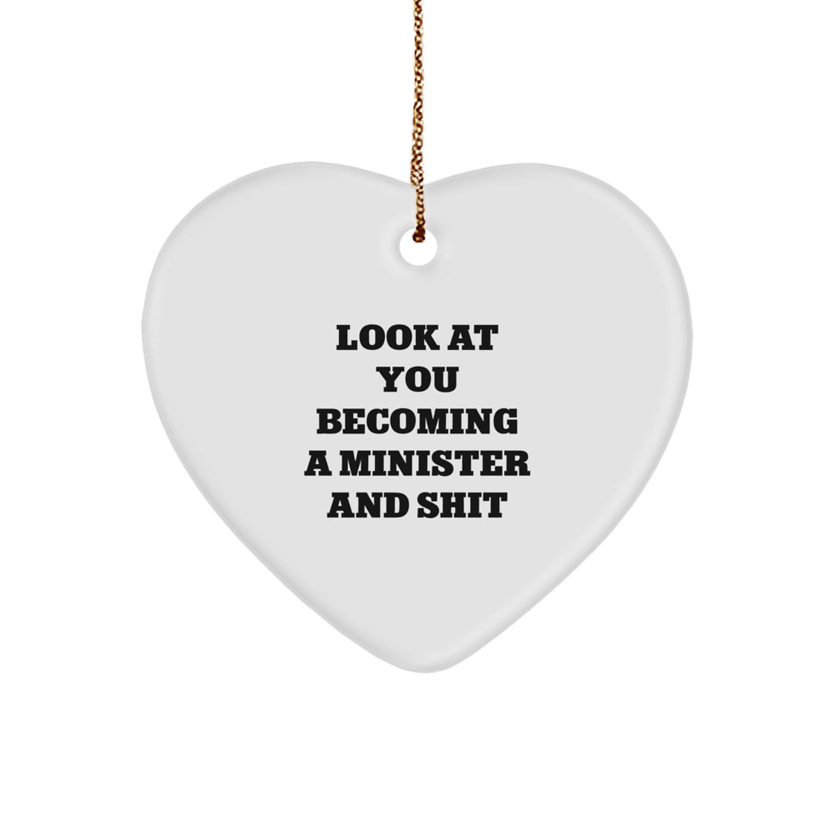 Bold Minister Novelty Christmas Ornament for Friends Gift - Image 1
