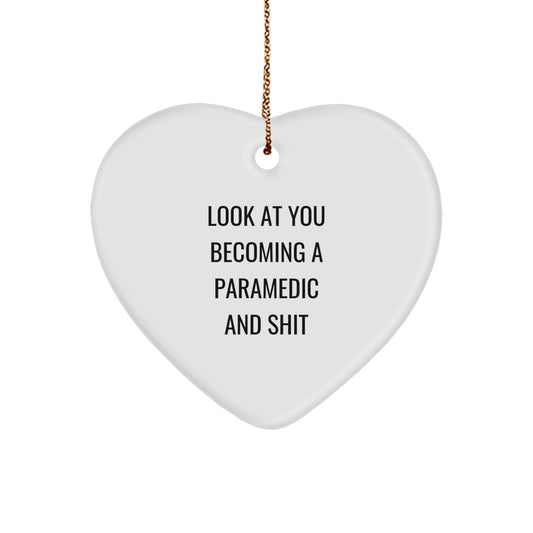 Funny Rescue Worker Gifts from Friends and Family - Heart Ornament Christmas Unique Presents for Rescue Worker Men and Women - Image 1